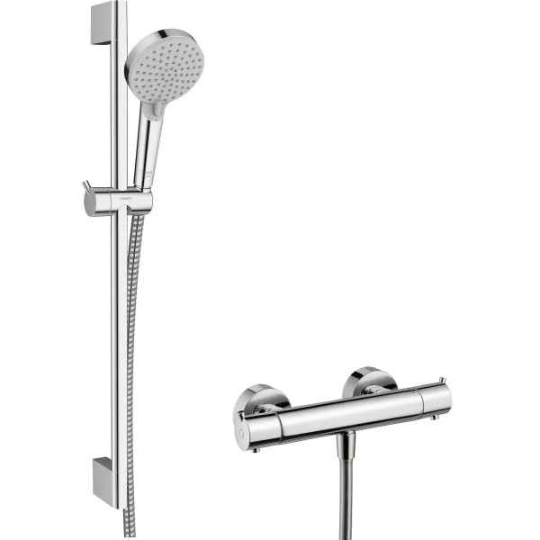 Hansgrohe Vernis Blend Shower System – Exposed Installation with 100 Vario EcoSmart Technology